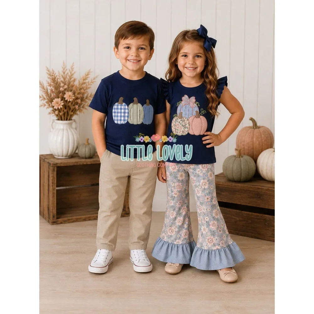 Vintage Heirloom Pumpkin Girls Pant Set